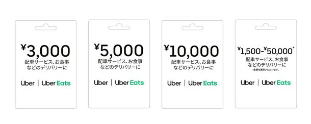 Uber ギフトカード